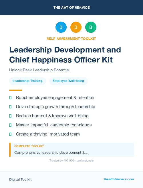 Leadership Development and Chief Happiness Officer Kit