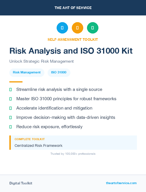 Risk Analysis and ISO 31000 Kit