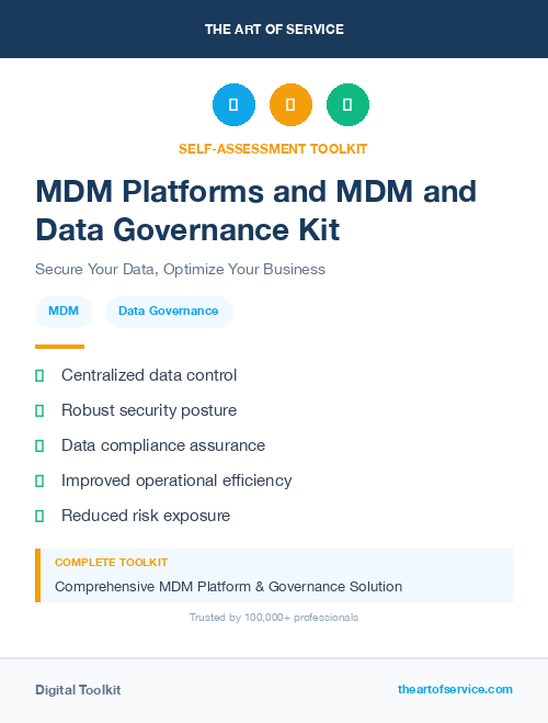 MDM Platforms and MDM and Data Governance Kit