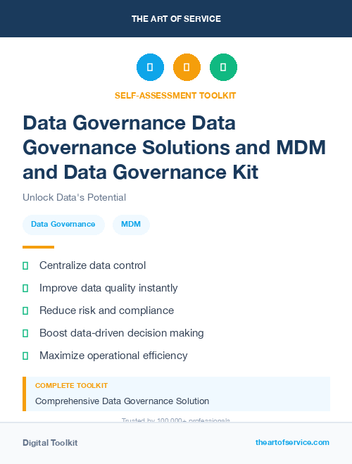 Data Governance Data Governance Solutions and MDM and Data Governance Kit
