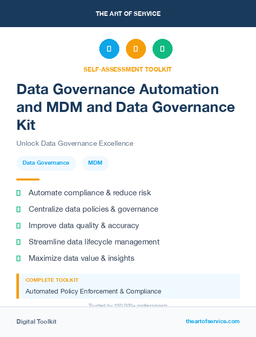 Data Governance Automation and MDM and Data Governance Kit