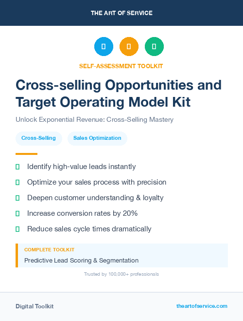 Cross-selling Opportunities and Target Operating Model Kit