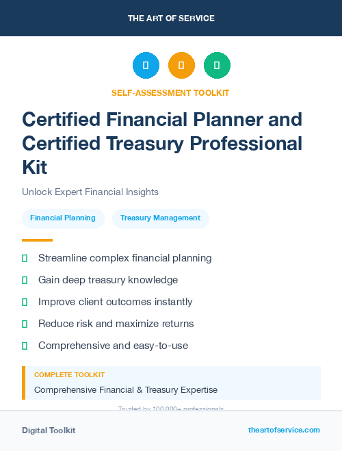 Certified Financial Planner and Certified Treasury Professional Kit
