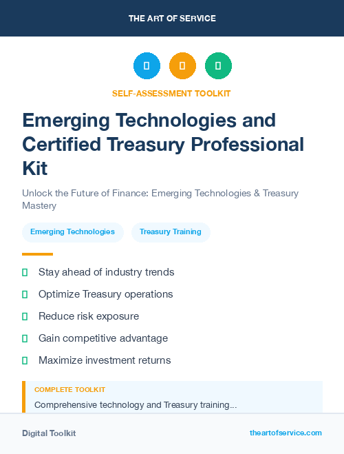 Emerging Technologies and Certified Treasury Professional Kit