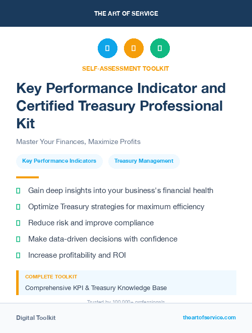 Key Performance Indicator and Certified Treasury Professional Kit