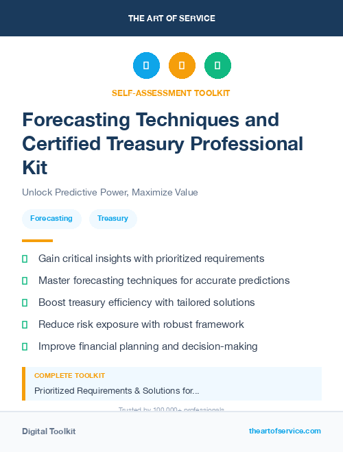 Forecasting Techniques and Certified Treasury Professional Kit