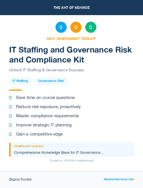 IT Staffing and Governance Risk and Compliance Kit