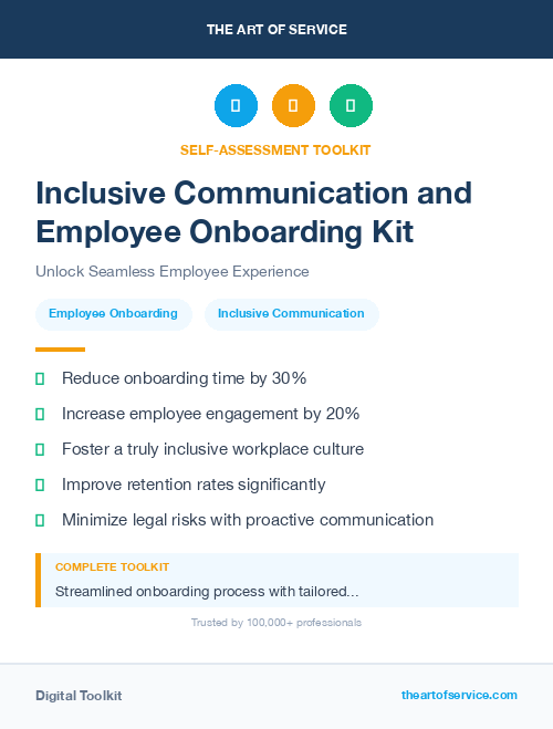 Inclusive Communication and Employee Onboarding Kit