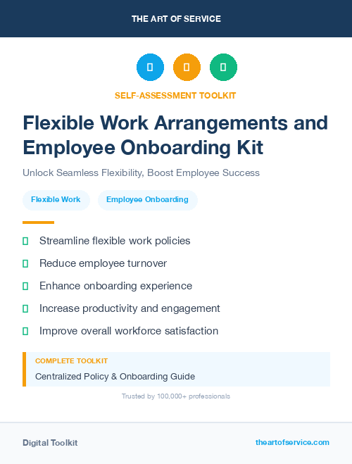 Flexible Work Arrangements and Employee Onboarding Kit
