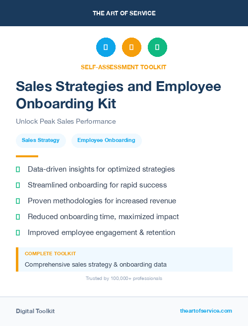 Sales Strategies and Employee Onboarding Kit
