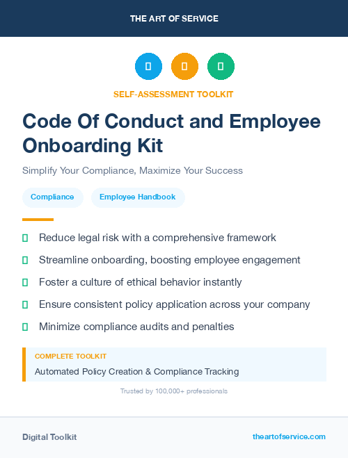 Code Of Conduct and Employee Onboarding Kit