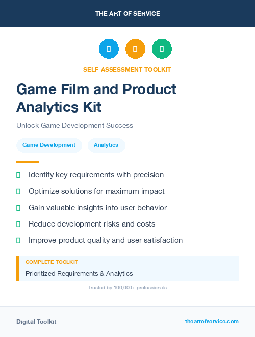 Game Film and Product Analytics Kit