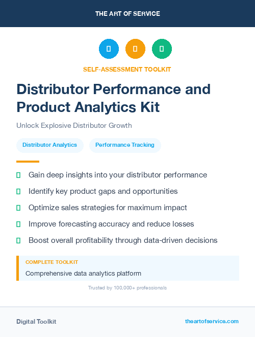 Distributor Performance and Product Analytics Kit