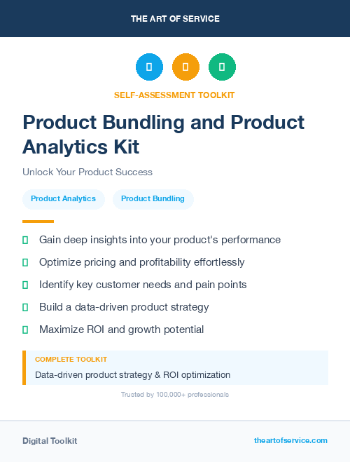 Product Bundling and Product Analytics Kit