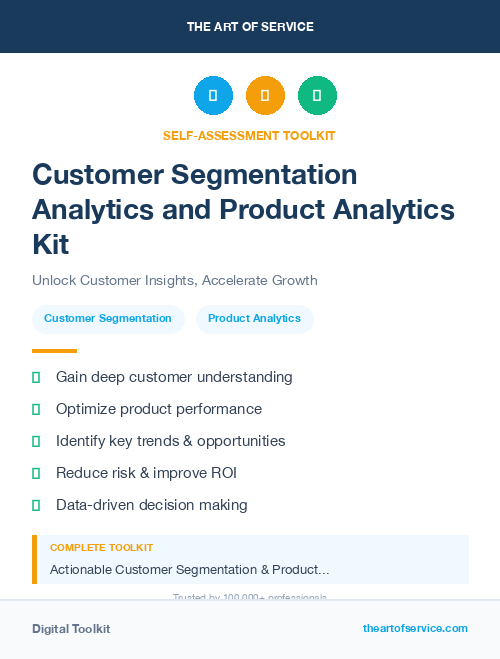 Customer Segmentation Analytics and Product Analytics Kit