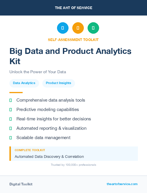 Big Data and Product Analytics Kit