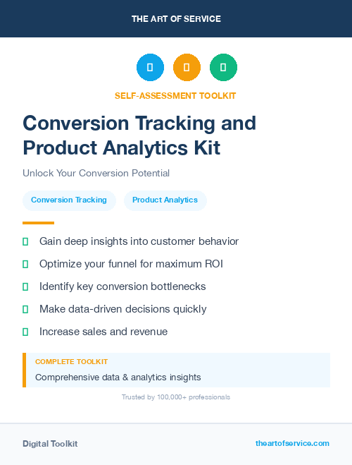 Conversion Tracking and Product Analytics Kit