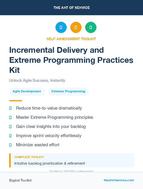 Incremental Delivery and Extreme Programming Practices Kit