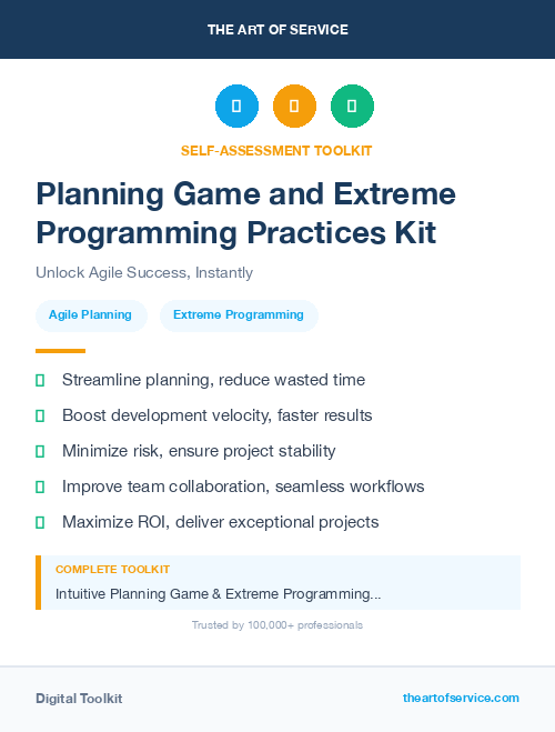 Planning Game and Extreme Programming Practices Kit