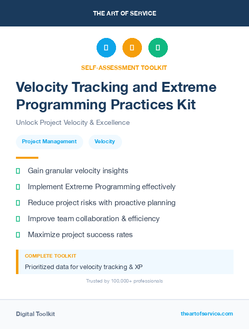 Velocity Tracking and Extreme Programming Practices Kit