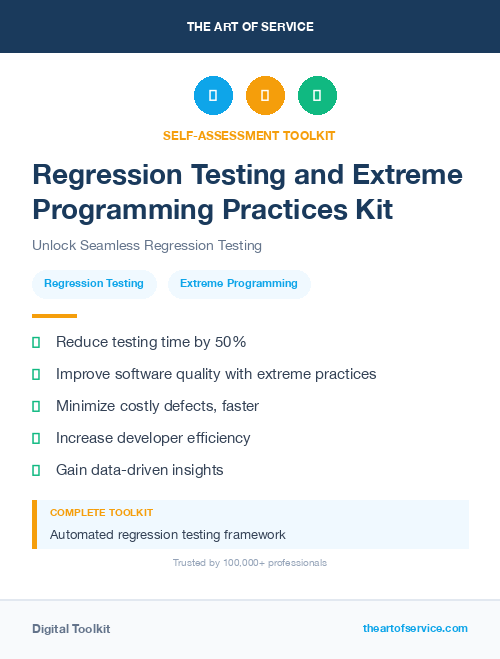 Regression Testing and Extreme Programming Practices Kit