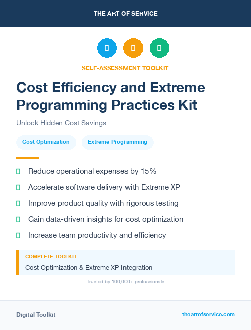 Cost Efficiency and Extreme Programming Practices Kit