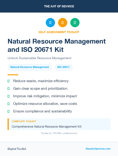 Natural Resource Management and ISO 20671 Kit