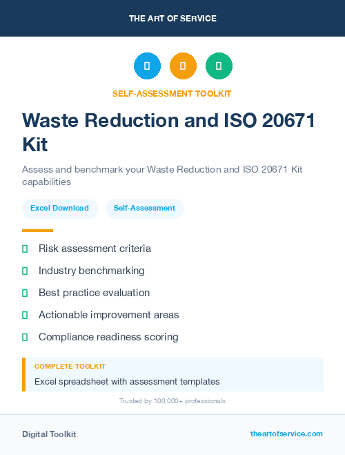 Waste Reduction and ISO 20671 Kit