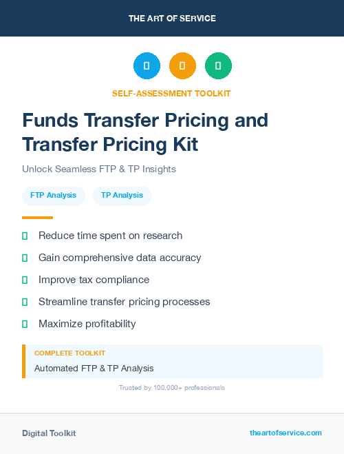 Funds Transfer Pricing and Transfer Pricing Kit