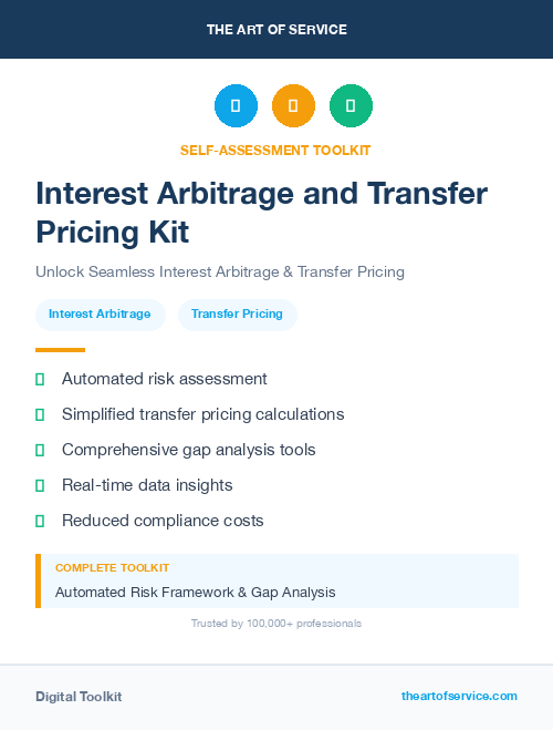 Interest Arbitrage and Transfer Pricing Kit