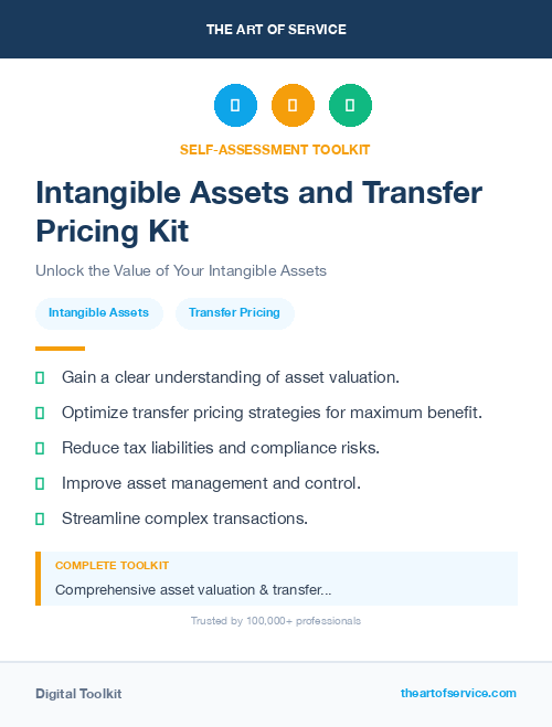 Intangible Assets and Transfer Pricing Kit
