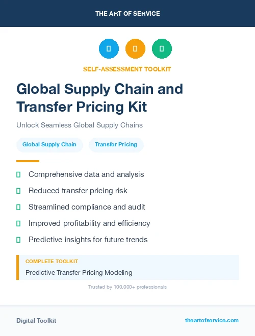 Global Supply Chain and Transfer Pricing Kit