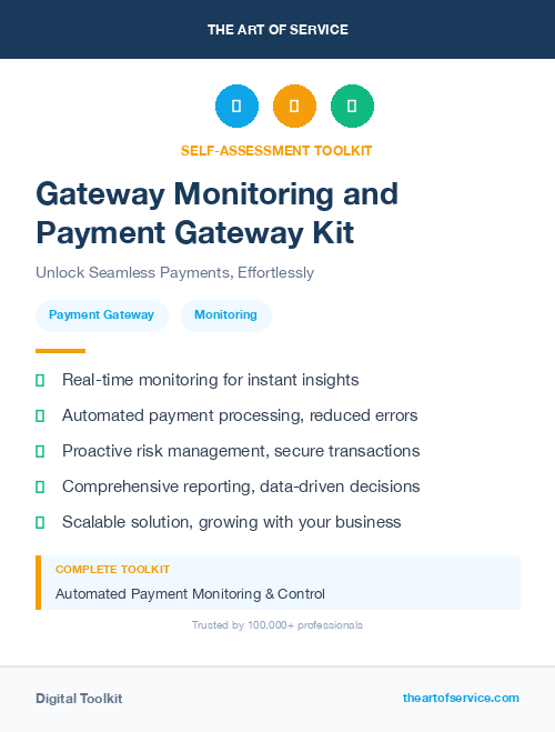 Gateway Monitoring and Payment Gateway Kit