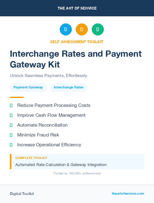 Interchange Rates and Payment Gateway Kit