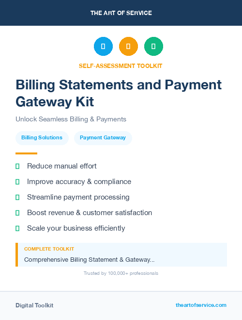 Billing Statements and Payment Gateway Kit