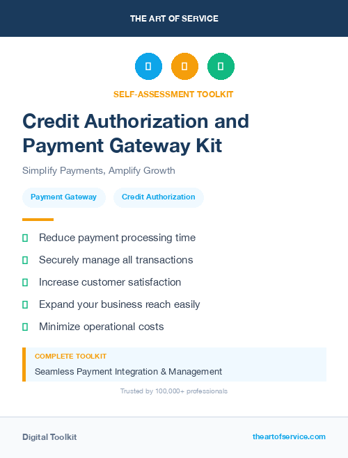 Credit Authorization and Payment Gateway Kit
