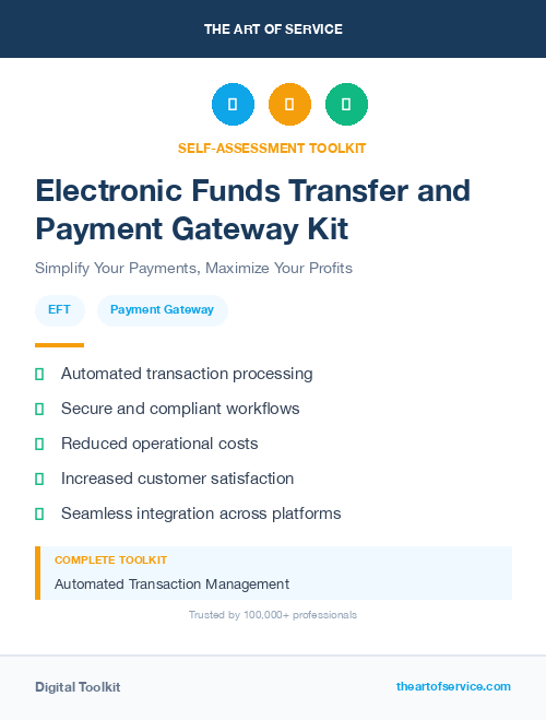 Electronic Funds Transfer and Payment Gateway Kit