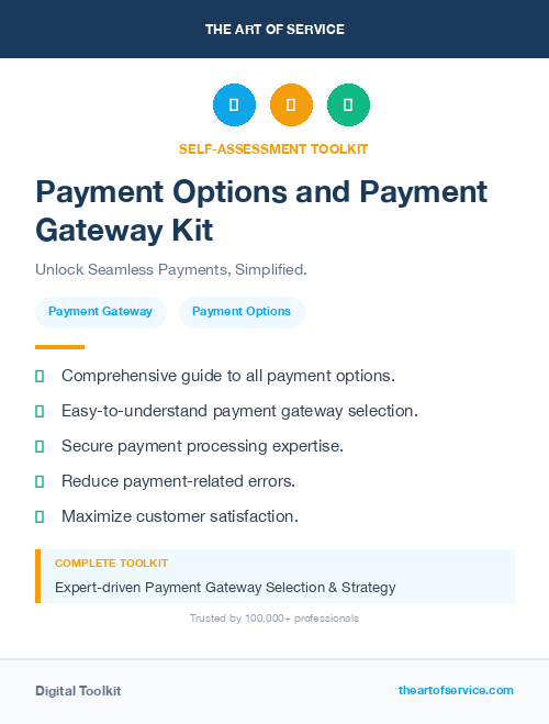 Payment Options and Payment Gateway Kit