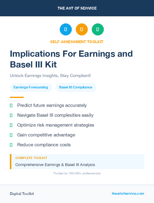 Implications For Earnings and Basel III Kit