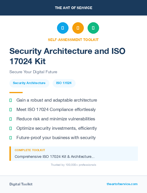 Security Architecture and ISO 17024 Kit