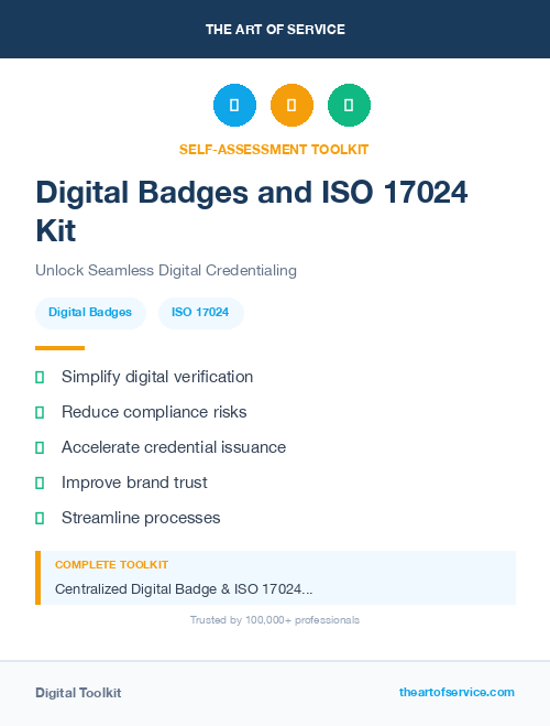 Digital Badges and ISO 17024 Kit