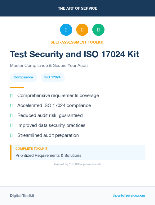 Test Security and ISO 17024 Kit
