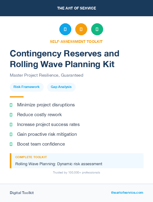 Contingency Reserves and Rolling Wave Planning Kit