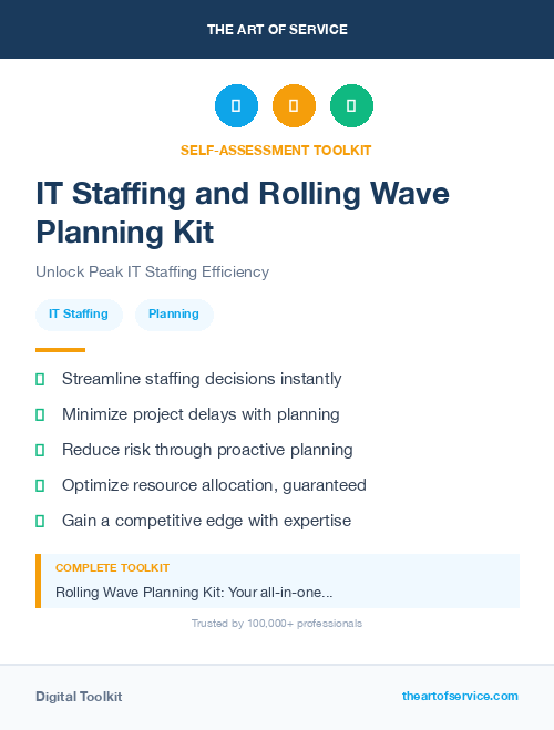 IT Staffing and Rolling Wave Planning Kit