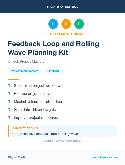 Feedback Loop and Rolling Wave Planning Kit