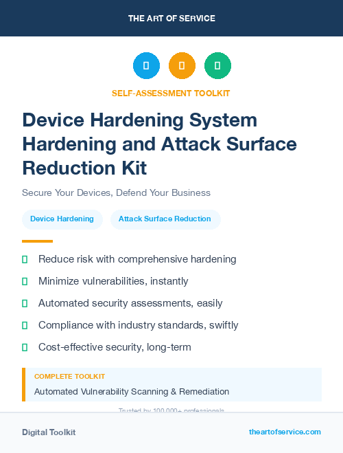 Device Hardening System Hardening and Attack Surface Reduction Kit