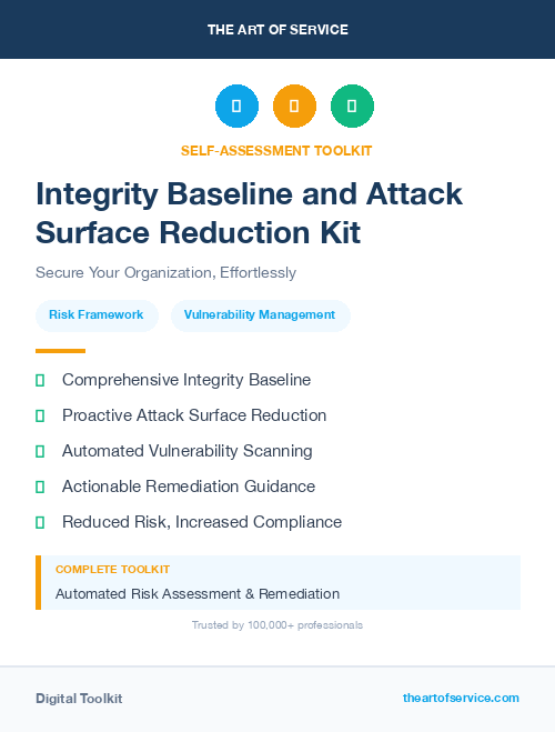 Integrity Baseline and Attack Surface Reduction Kit