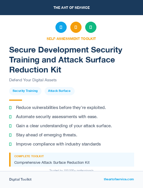 Secure Development Security Training and Attack Surface Reduction Kit