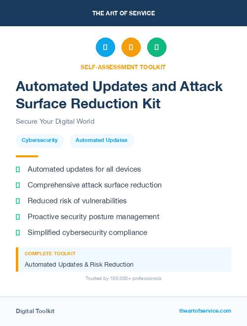 Automated Updates and Attack Surface Reduction Kit