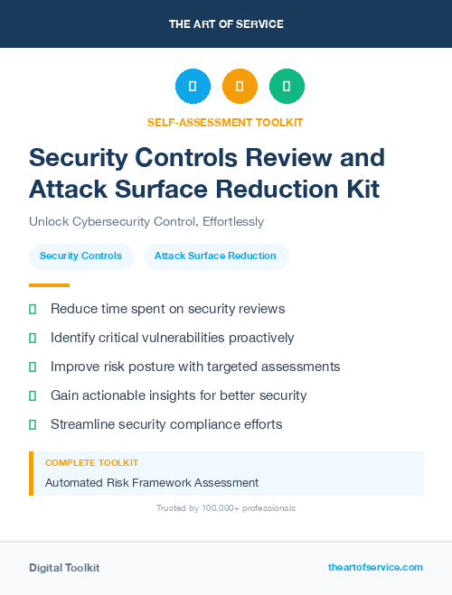 Security Controls Review and Attack Surface Reduction Kit